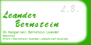 leander bernstein business card